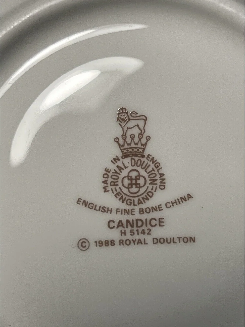 Royal Doulton England 1980s Set Of 6 Saucers Candice Bone China, 6”
